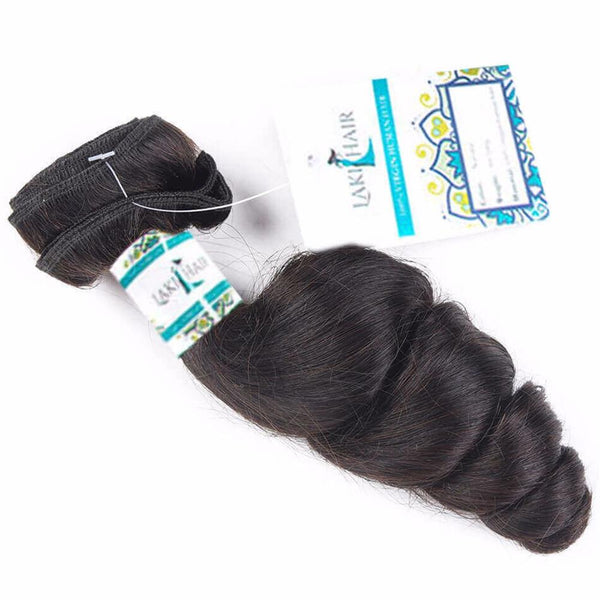 Lakihair 10A Top Quality Loose Wave 1 Bundles Brazilian Virgin Human Hair Weaving