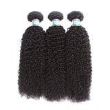 Lakihair 8A Peruvian Human Hair Kinky Curly 3 Bundles With Lace Closure 4x4