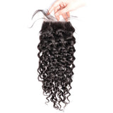 Lakihair 8A Brazilian Virgin Human Hair Water Wave Lace Closure 4x4 With Baby Hair
