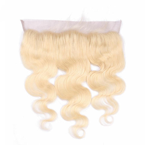 Lakihair 613 Blonde Lace Frontal Closure 8A Body Wave 13x4  Pre Plucked Good Quality