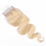 Lakihair 613 Blonde Body Wave 4x4 Lace Closure 8A Human Hair With Baby Hair