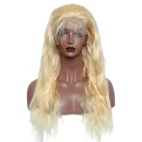 Lakihair 613 Blonde Body Wave Lace Wigs Mid-Length Wigs 180% Density Lace Front Human Hair Wigs