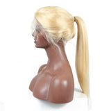 Lakihair Brazilian 613 Blonde Lace Front Wig Brazilian Straight Virgin Human Pre Plucked