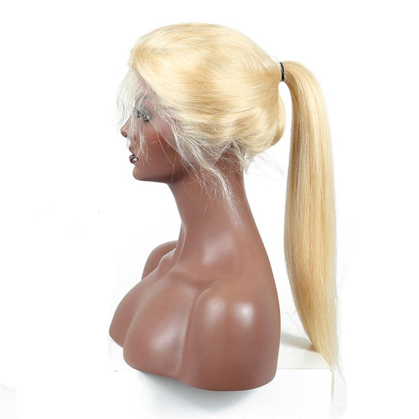 Lakihair 613 180  10A Blonde Lace Front Wig Human Straight Hair Wigs