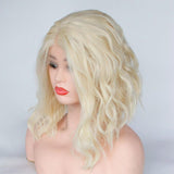 Lakihair 613 Blonde Body Wave Short Wigs Blonde Bob Lace Wigs 8A Brazilian Hair 180% Density