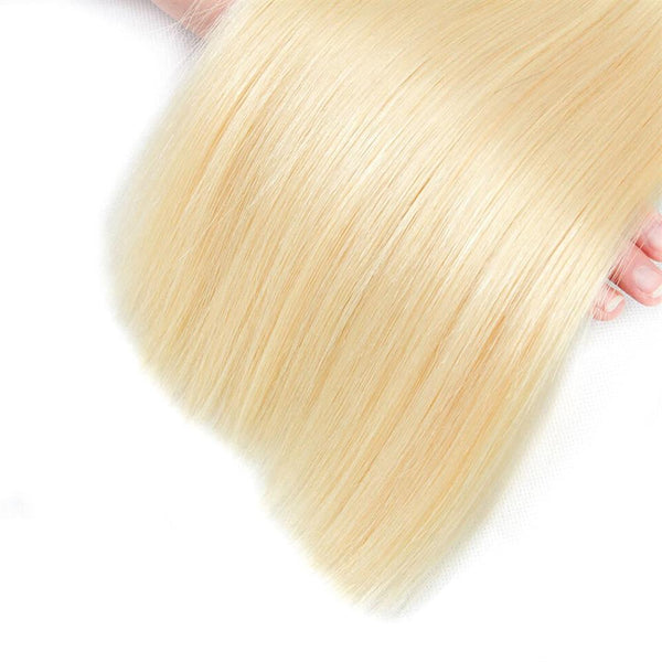 Lakihair 10A High Quality 613 Blonde 1 Bundles Brazilian Human Straight Hair Weaving