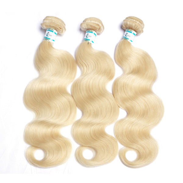 Lakihair 10A Body Wave 613 Blonde Hair Bundles Virgin Brazilian 4 Bundles Human Hair