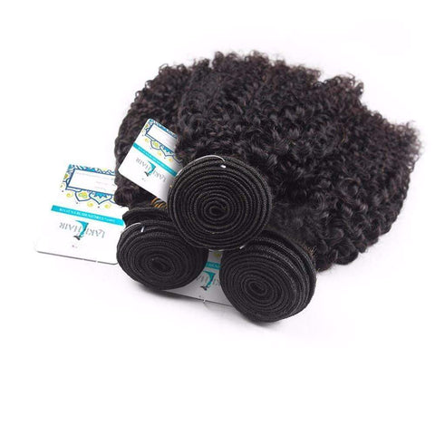 Lakihair 8A Malaysian Kinky Curly Virgin Human Hair 3 Bundles Hair Extensions
