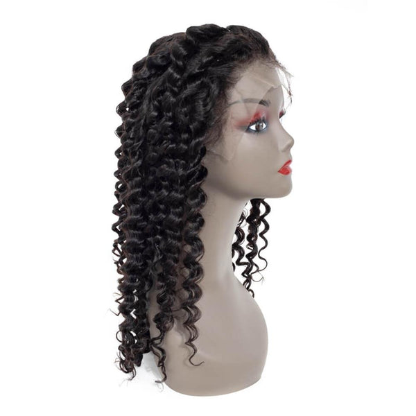 Lakihair Lace Front Wigs 8A Deep Wave Virgin Human Hair Wigs With Baby Hair Pre Plucked