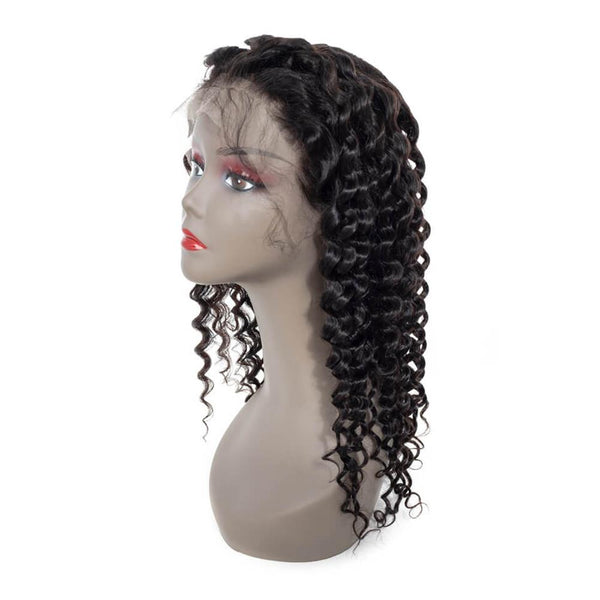 Lakihair Lace Front Wigs 8A Deep Wave Virgin Human Hair Wigs With Baby Hair Pre Plucked