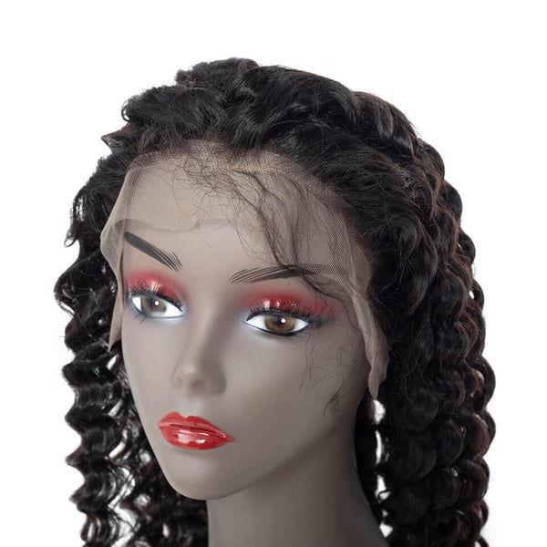 Lakihair Lace Front Wigs 8A Deep Wave Virgin Human Hair Wigs With Baby Hair Pre Plucked