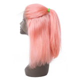 Lakihair Short 10A Pink Blonde Short Bob Straight Lace Wigs Brazilian Virgin Human Hair