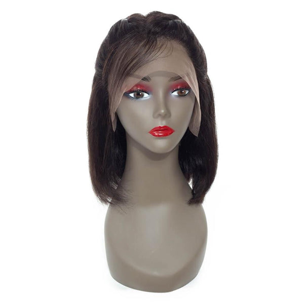 Lakihair Human Hair Wigs Virgin 8A Brazilian Straight Hair Bob Wigs With Pre Plucked