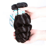 Lakihair 8A Loose Wave Virgin Human Hair 4 Bundles With Lace Frontal 13x4 Unprocessed Hair