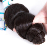 Lakihair 8A Loose Wave Virgin Human Hair 4 Bundles With Lace Frontal 13x4 Unprocessed Hair