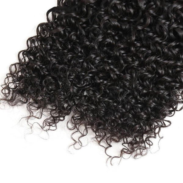 Lakihair 8A Peruvian Virgin Human Hair Kinky Curly 4 Bundles With Lace Closure 4x4