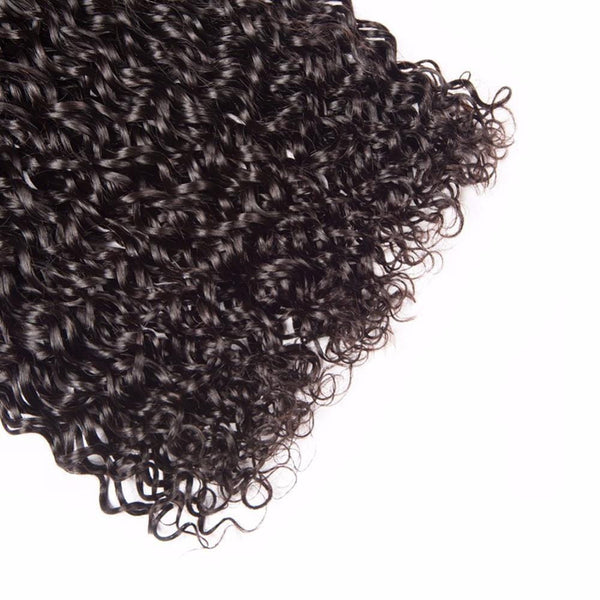 Lakihair Water Wave Hair Bundles Peruvian 3 Bundles With 13x4 Frontal Closure