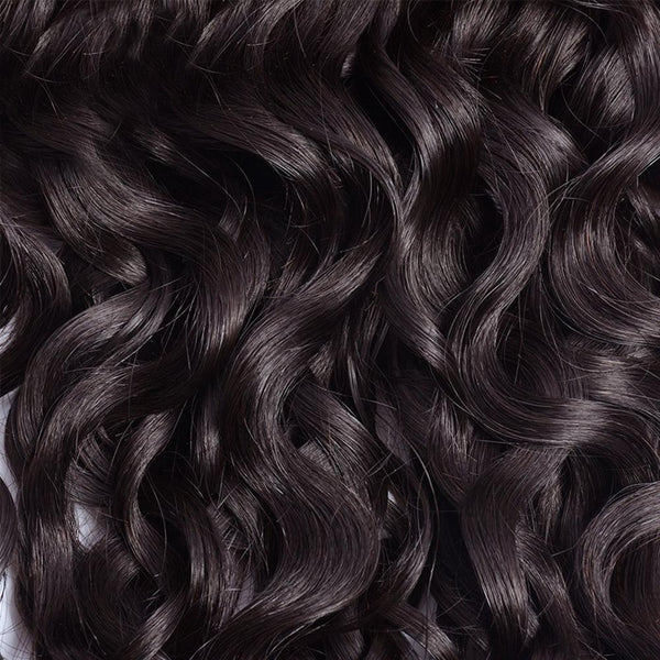 Lakihair Unprocessed Virgin Human Hair Bundles With Lace Frontal Closure Brazilian Water Wave 4 Bundles With Closure