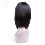Lakihair Short Virgin 8A Brazilian Straight Hair Lace Front Wigs 150% Density U Part Bob Wigs