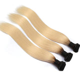 Lakihair 8A 3 Bundles Brazilian Straight 1B/613 Blonde Ombre Virgin Human Hair Bundles