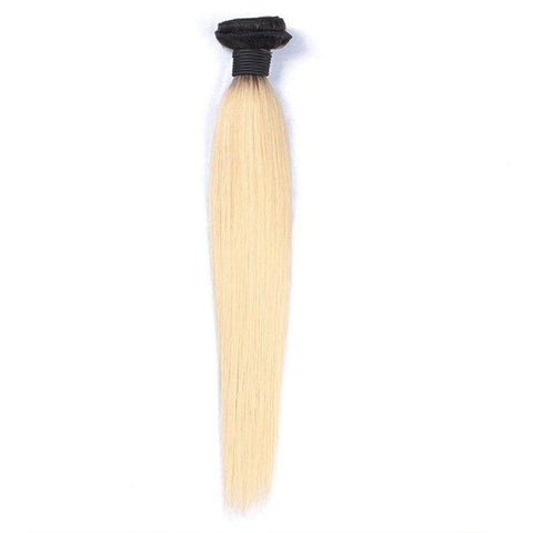 Lakihair 8A Brazilian Straight 1B/613 Blonde 1 Bundle Virgin Human Hair Weaving