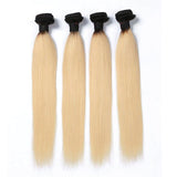 Lakihair 8A Brazilian Straight 1B/613 Blonde 1 Bundle Virgin Human Hair Weaving