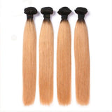 Lakihair 8A Blonde Ombre Hair Bundles 1B/27 3 Bundles Brazilian Virgin Human Straight Hair