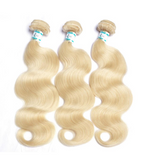 Lakihair 10A 613 Blonde Brazilian 13x4 Lace Frontal With 3 Bundles Body Wave Human Hair Weave