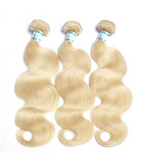 Lakihair 8A 613 Blonde Brazilian Hair Body Wave 3 Bundles With 13x4 Ear To Ear Lace Frontal Closure