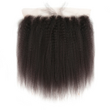 Lakihair Kinky Straight 8A 13x4 Virgin Brazilian Human Hair Ear To Ear Lace Frontal Closure