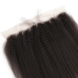 Lakihair Kinky Straight 8A 13x4 Virgin Brazilian Human Hair Ear To Ear Lace Frontal Closure
