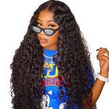 Lakihair 8A Peruvian Human Hair Water Wave 3 Bundles With Lace Closure 4x4