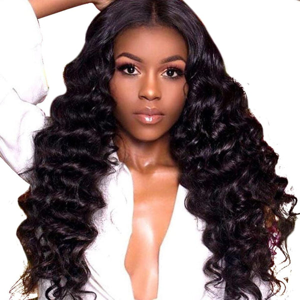 Lakihair 8A Virgin Human Hair Loose Wave 4 Bundles With Lace Closure 4x4