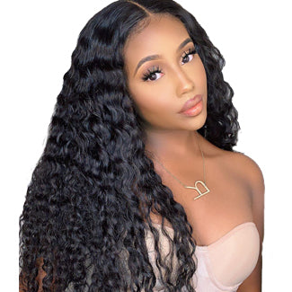 Lakihair 10A Brazilian Water Wave 3 Bundles With Lace Closure 4x4 Virgin Human Hair Bundles