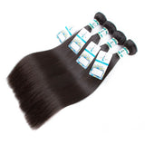 Lakihair 10A Brazilian Virgin Human Hair Color 2 Straight Hair 4 Bundles Good Blonde Hair Weave