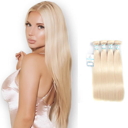Lakihair 10A Top Grade Straight 4 Bundles 613 Blonde Human Hair Best Virgin Brazilian Hair