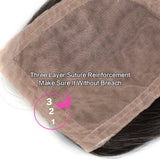 Lakihair Silk Base Closure Brazilian Straight Human Hair Swiss Lace with Bleached Knots 4x4 Closure