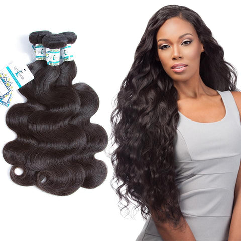 Lakihair 8A Peruvian Virgin Human Hair Weaving Body Wave 3 Bundles Deal