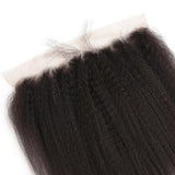 Lakihair 10A Brazilian Kinky Straight Hair 3 Bundles With 13x4 Frontal Pre Plucked With Baby Hair