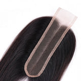 Lakihair Middle Part Lace Closure 2x6 Brazilian Human Hair Straight Natural Color