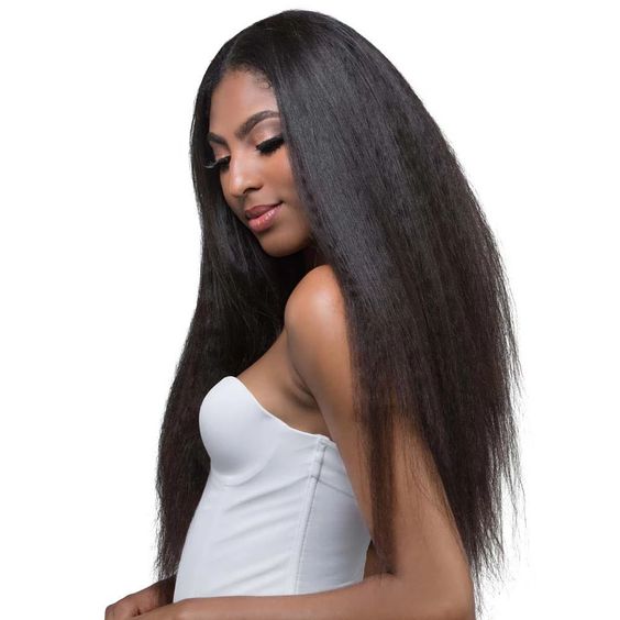 Lakihair 8A Brazilian Unprocessed Virgin Human Hair Kinky Straight 4 Bundles With Lace Closure 4x4